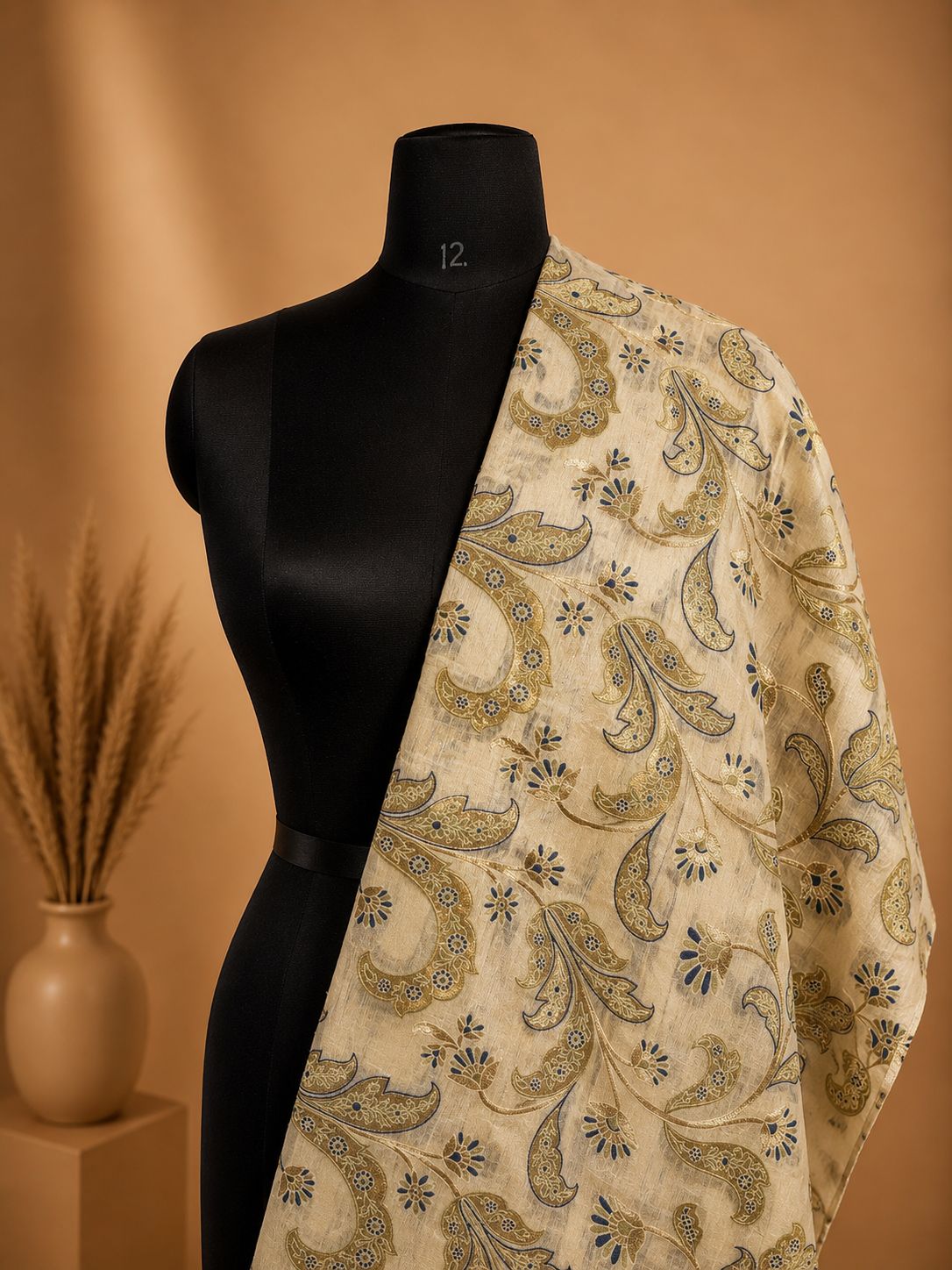 Base Cotton Silk Net Fabric